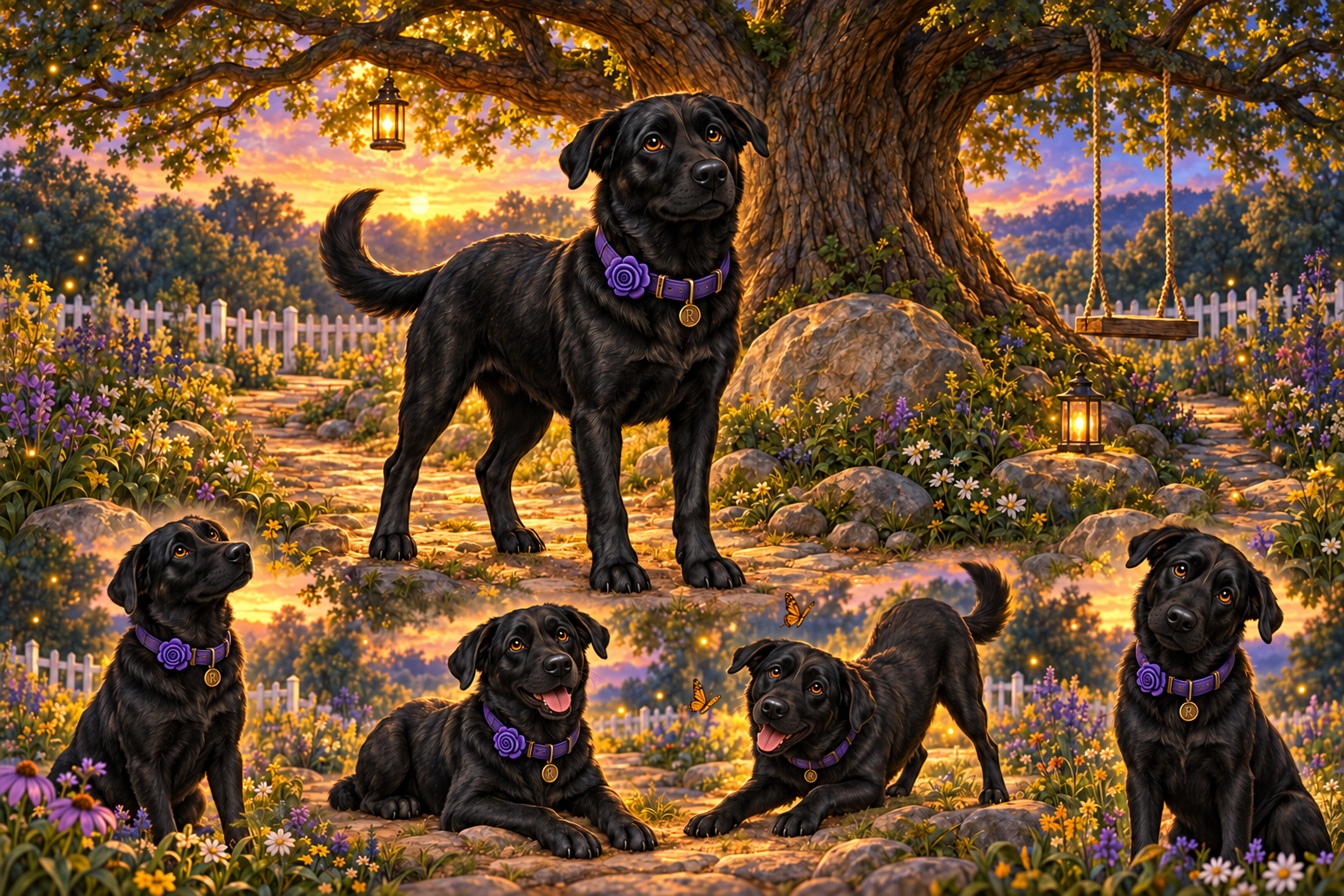 Raven showing many expressions in a favorite Story Tree World setting